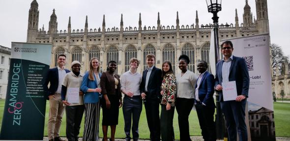 Climate Challenge winners pose for a photo at King's College