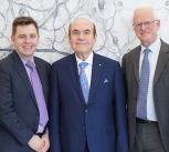 Left to right: Professor Charlotte Summers, Dr Nik Johnson (Mayor, Cambridgeshire & Peterborough Combined Authority), Dr Victor Dahdaleh, Professor Patrick Maxwell, Dr Anthony Freeling