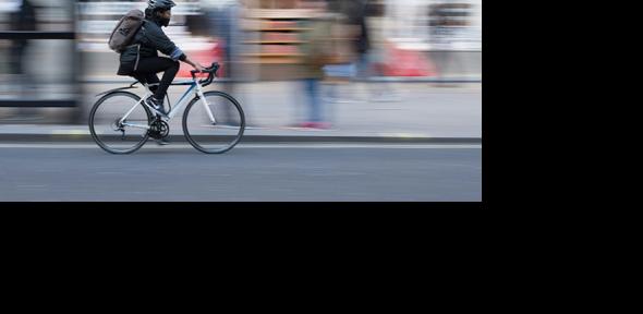 Cyclist in London