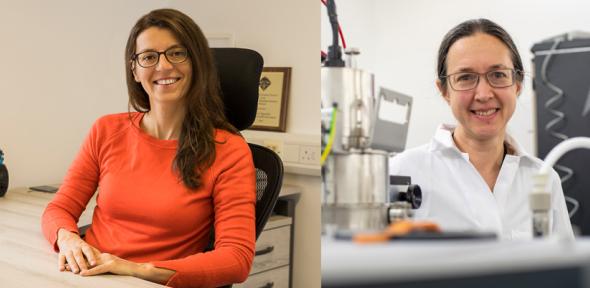 Silvia Vignolini (left), Rachel Oliver (right)